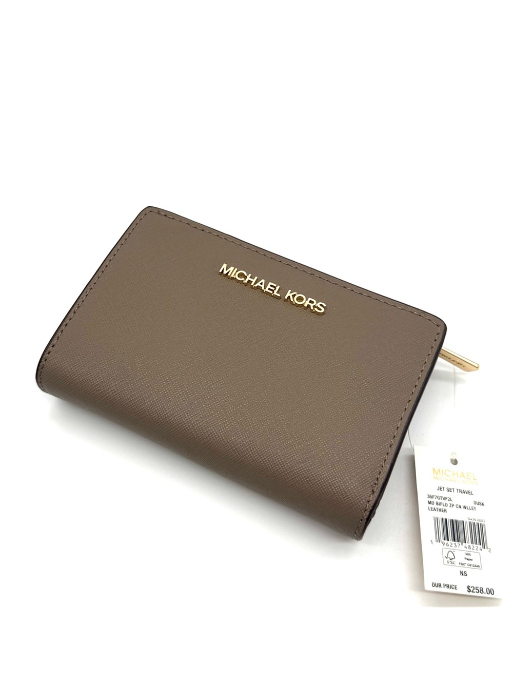 Michael Kors Medium Bifold Zip Chain Wallet - Dusk
